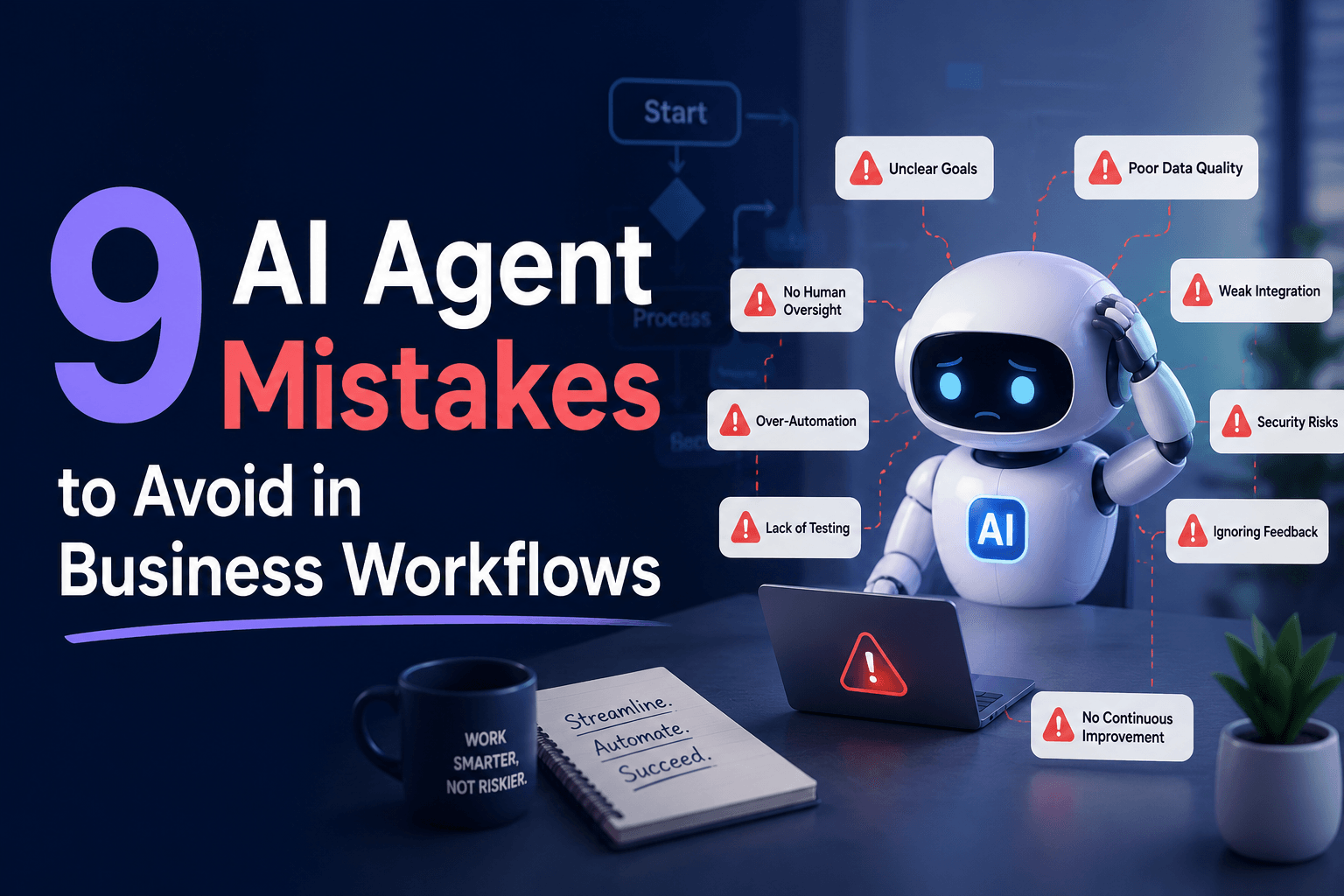 Featured image for 9 Mistakes to Avoid When Designing AI Agents for Business Workflows